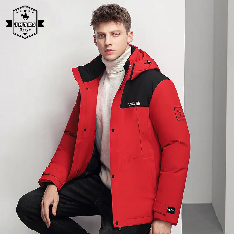 Mid Long Hooded Down Jacket Men Winter Padded White Duck Puffer Jackets Thick Warm Outdoor Coat Luxury Parkas Overcoat 2022 Tops