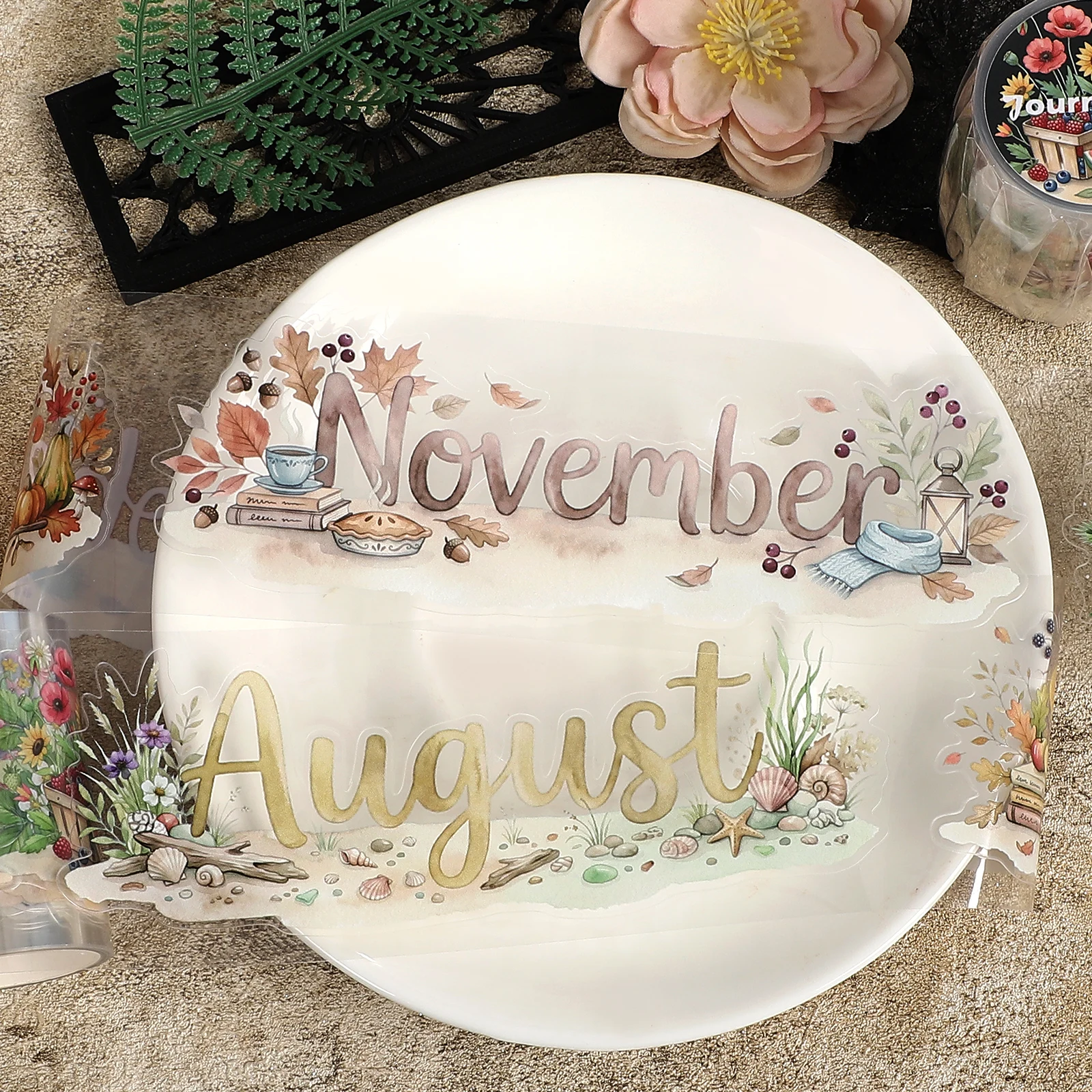 fita-pet-60mm-335cm-com-estampa-vintage-de-plantas-flores-e-paisagens-dos-meses-material-criativo-para-diario-colagem-scrapbooking-e-papelaria