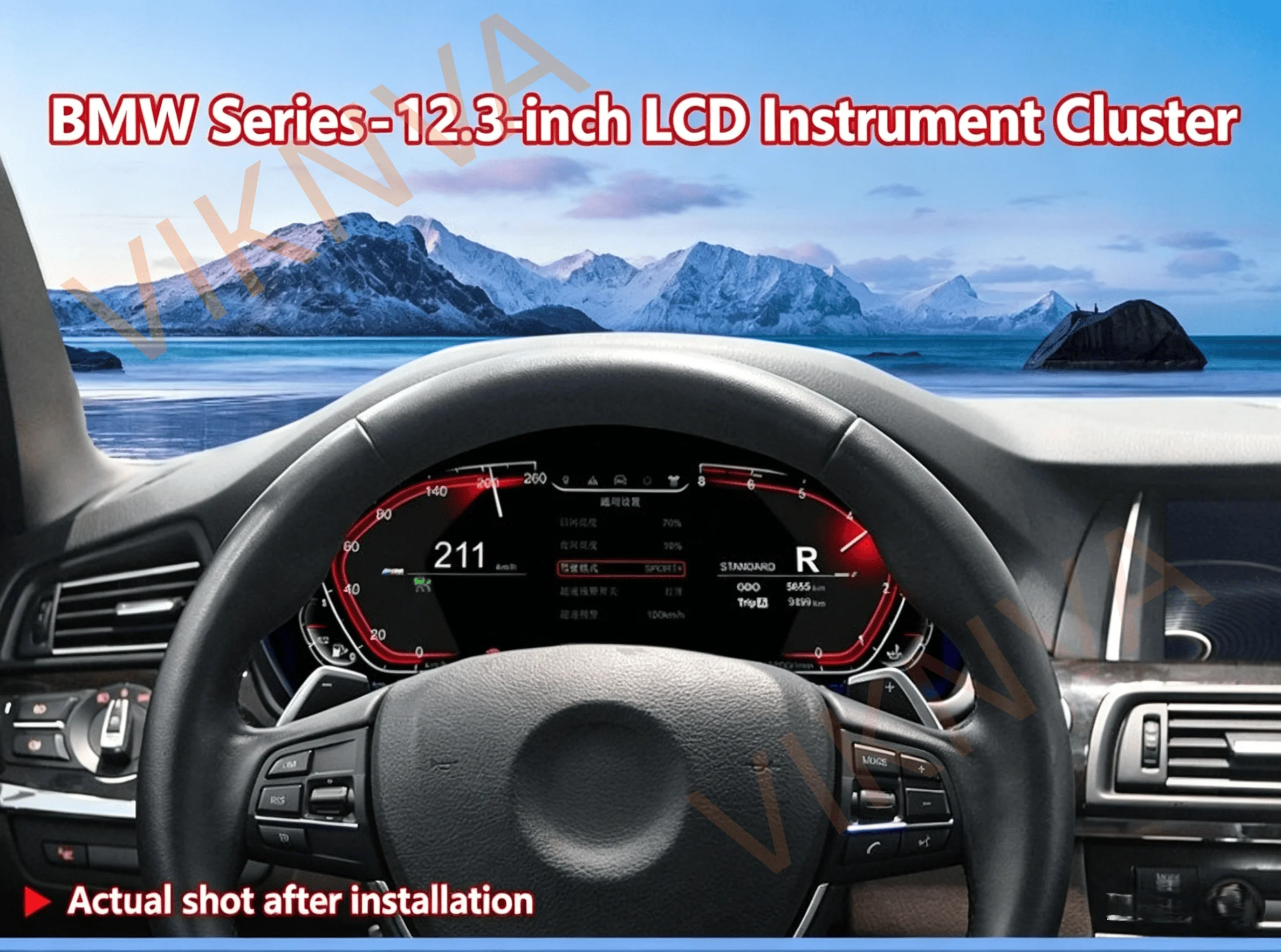 Car Digital Odometer Screen Carplay for BMW 5 F10 F11 F18 6 F06 F12 F13 7 F01 F02 X3 Speed Meter Virtual Cockpit Digital Cluster