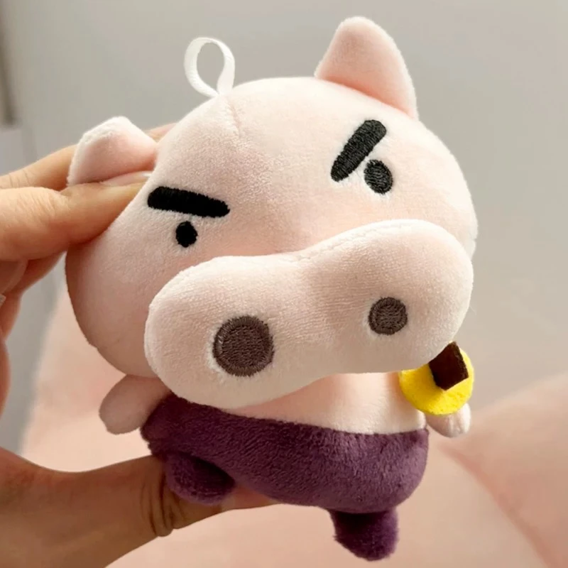 12CM Kawaii dessin animé Simulation Anime grand nez cochon en peluche Animal en peluche poupée enfants cochon main poupée Festival cadeau