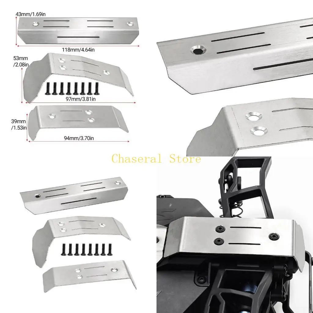 E7CE Remote Control Chassis Plate for Mini Protective Skid Plate Car Model Stainless Steel Chassis Protective Armors