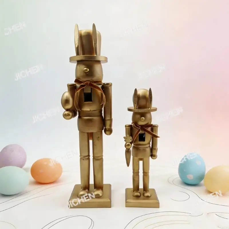

Neu Artistic Handcrafted Easters Nutcrackers Bunnies Ornament for Attractive Tabletop in Homes Space Festives Decoration