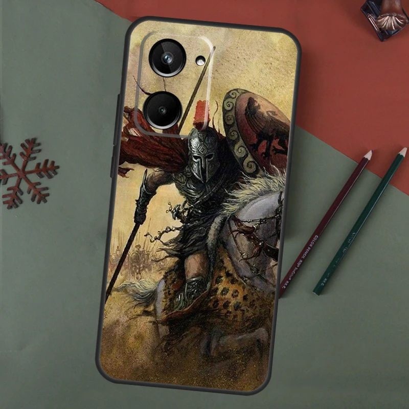 Spartan Warrior Soldier For Realme GT Neo 5 3 2 T 8 9 10 11 Pro Plus C11 C15 C21 C25 C30 C31 C33 C35 C55 C21Y Case