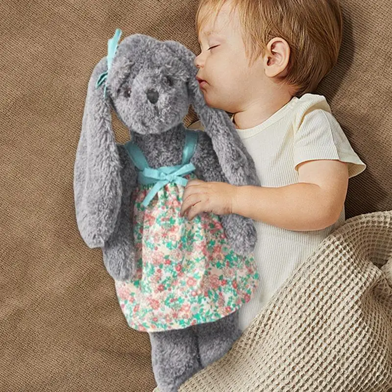 

Stuffed Bunny Soft Stuffed Bunny Doll With Dress Collectible Toy Home Room Decoration Sleeping Soothing Toys For Travel Home