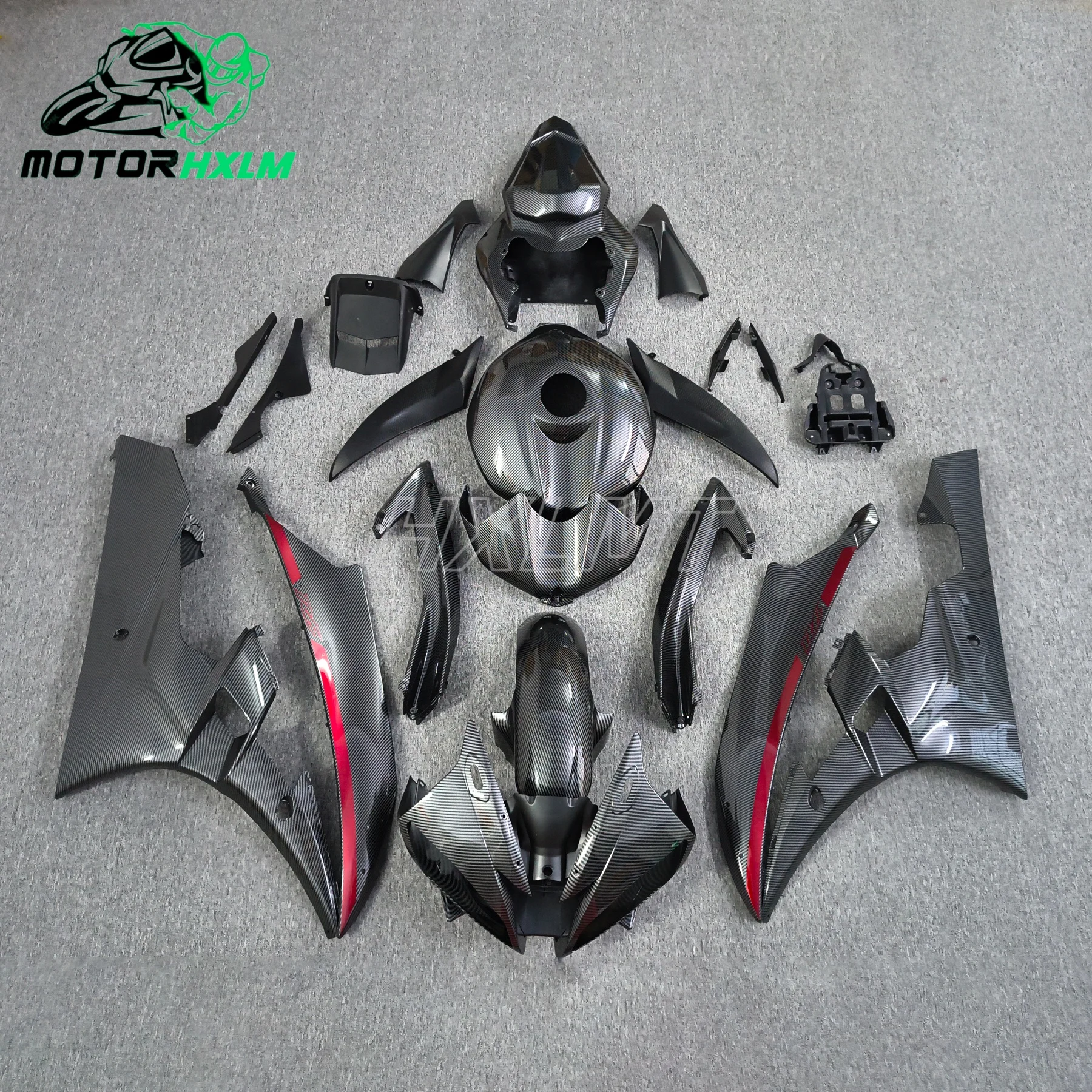 New ABS Fairings Kit Fit for YAMAHA YZF- R6 2006 2007 06 07 Carbon painted look