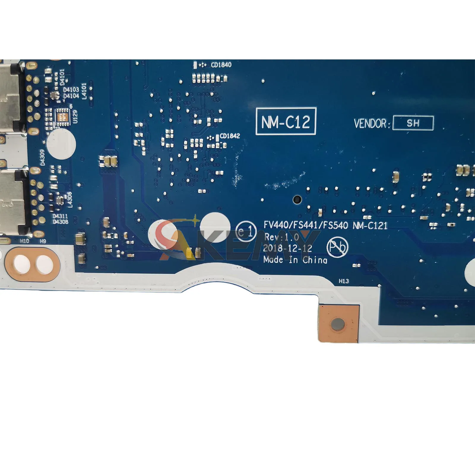NM-C121 untuk Lenovo Ideapad S145-15IWL V15-IWL Motherboard Laptop dengan I3 I5 I7 Generasi Ke-8 UMA 100% Sepenuhnya Diuji