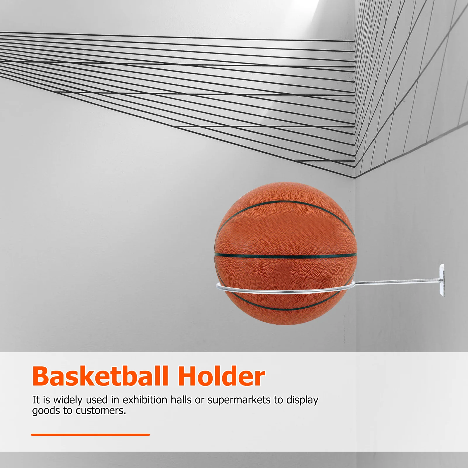 

3Pcs Mounted Basketball Holder Iron Bracket for Display Basketballs in Supermarkets Gym Ball Storage Basketball Holder
