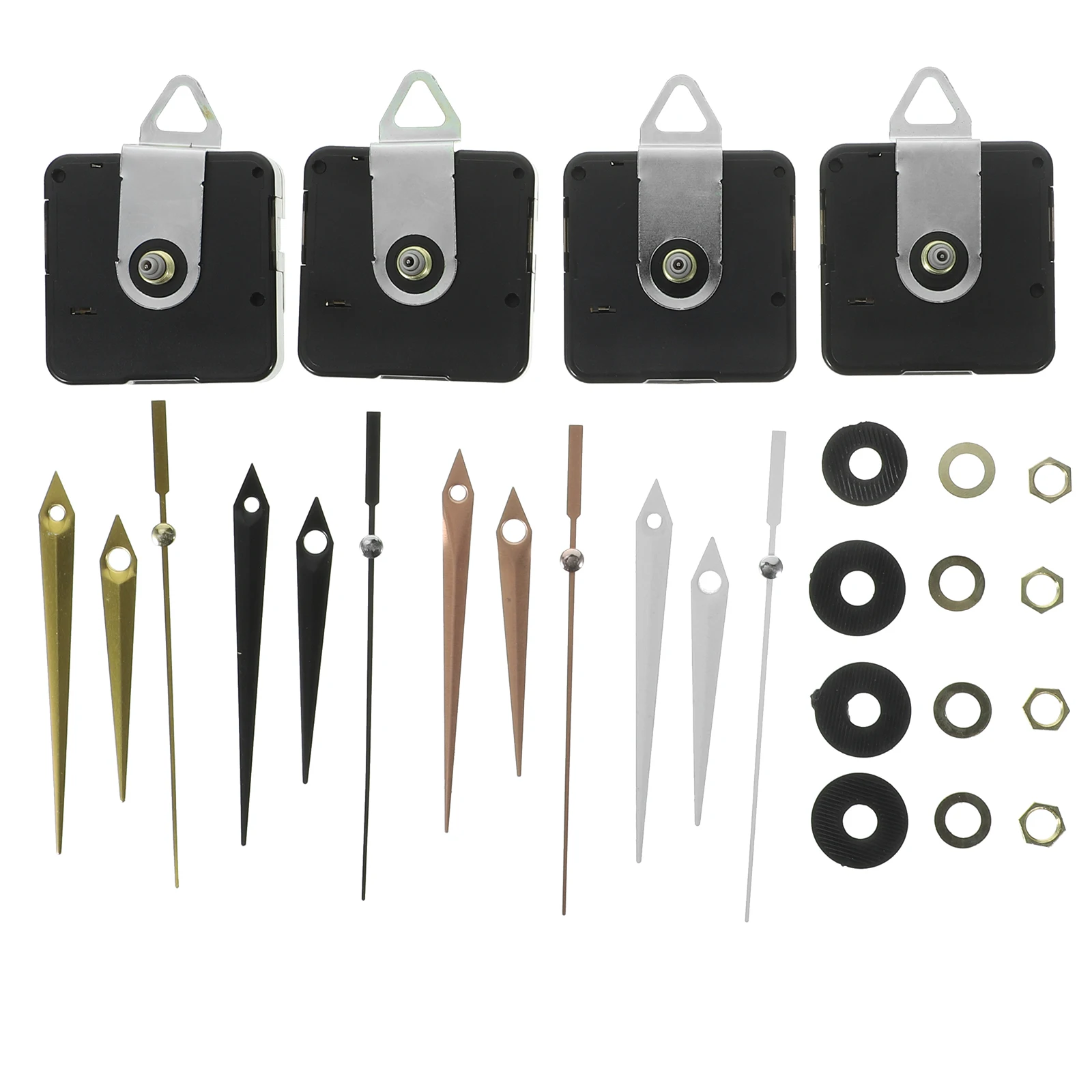 

4 Sets Simple Silent Movement Work Wall Clock Motor Replacement Plastic Parts for Clocks