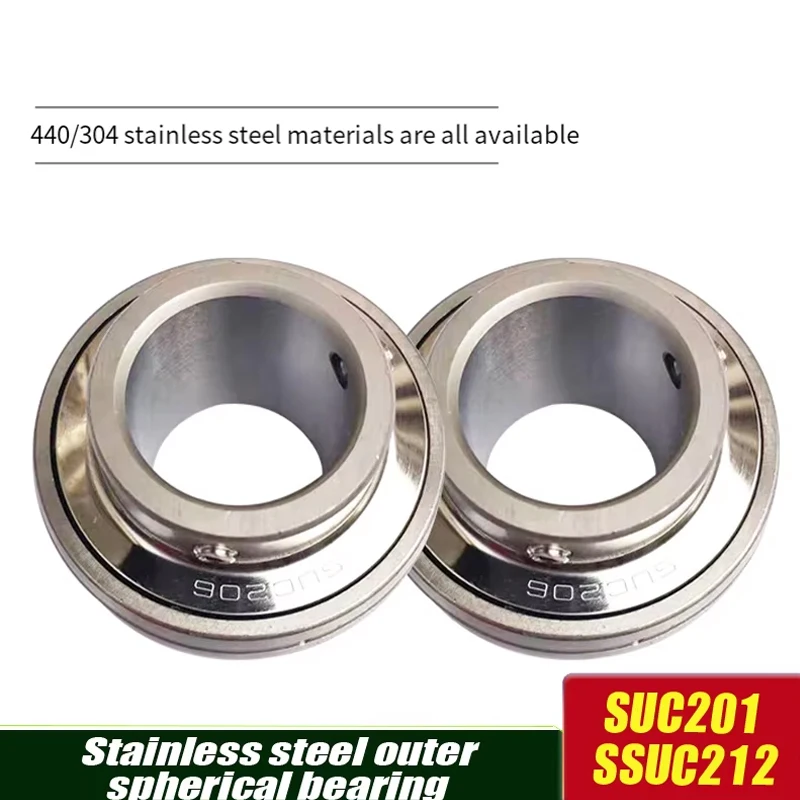 Stainless Steel Outer Spherical Bearing SUC201-217 SUC202 203 204 205 206 207 208 209 210 211 212 215 216 217 SSUC212