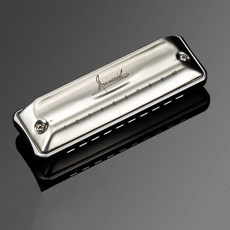 

JDR Harmonica Assassin Pro Blues Harp 10-hole 20 Tone Key of C Armonica Profession Diatonic Mouth Organ Aluminum Alloy Comb Harp