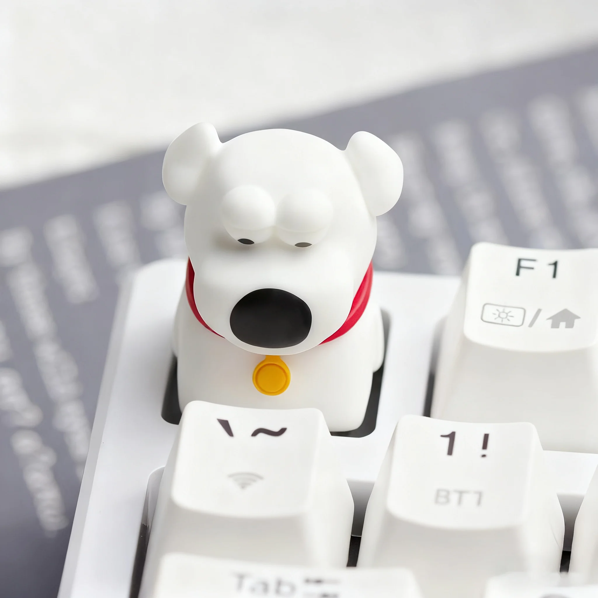 Silly Dog keycaps, handmade cute keycaps, custom keycaps, colorful resin keycaps, gaming mechanical keyboard accessories