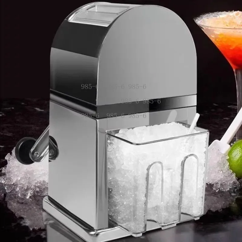 Manual Ice Crusher Hand Crank Shaver Making Crushed Ice for Business & Home