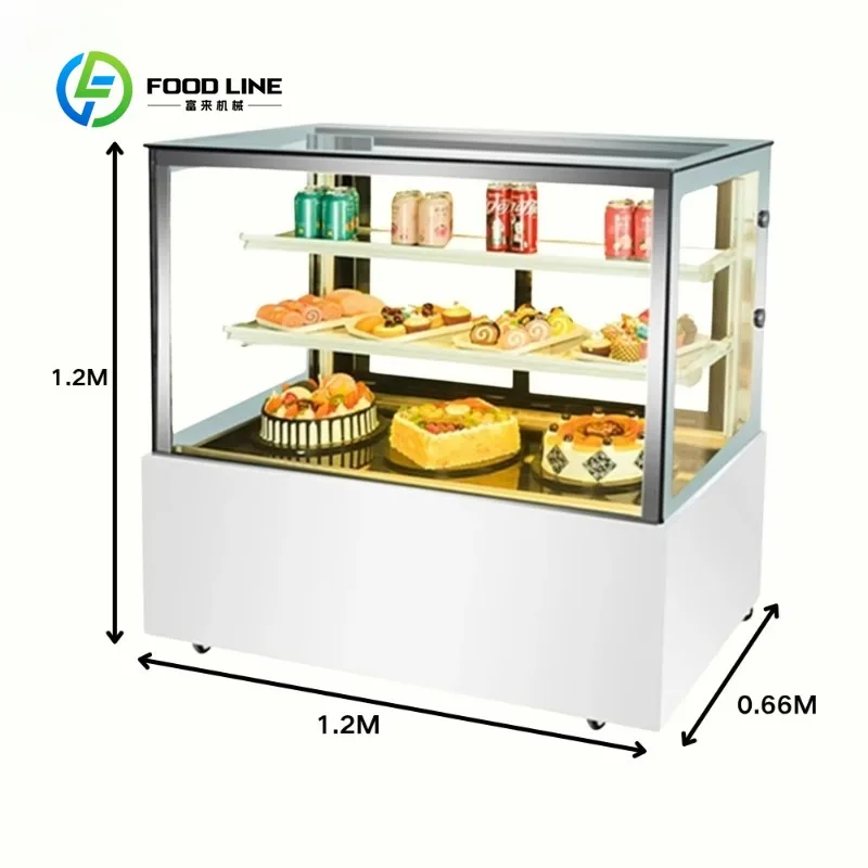 Customized Wholesale Bakery Case Display Refrigerated Table Cake Cabinet Freezer Display Door Refrigerator Cake Display Case