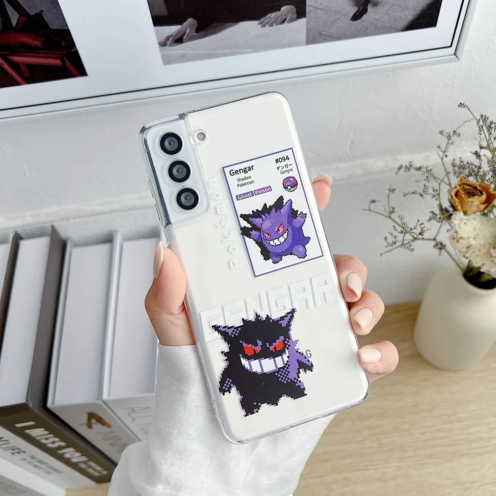 3D Cartoon Funny Pika Pikachu Pokemon Clear Soft Phone Case For  Samsung S24 S23 S22 Ultra S21 S21 Plus A54 A55 A34 A35 Shell