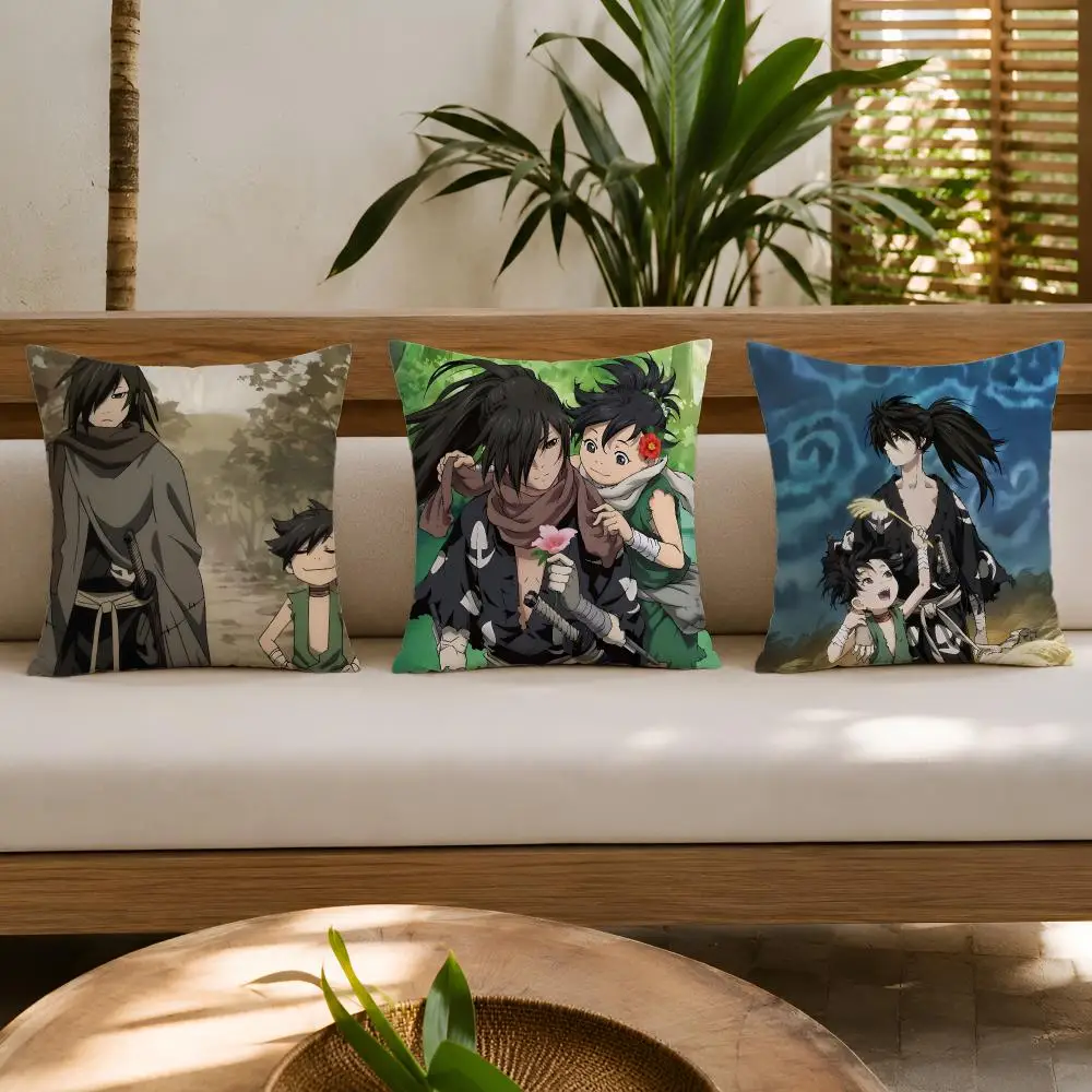 Anime The Legend Of Dororo And Hyakkimaru Cushion Cover Wrinkle-Resistant Short Plush Pillow Case Breathable Machine-Washable