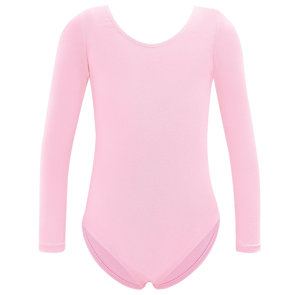 Long Sleeves Leotard for Girls Gymnastics Practice Clothes Ballet Tutu Dress Stage Dance Costume with Skirt