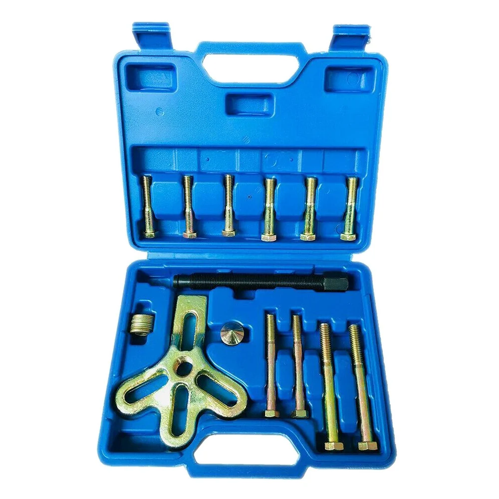 13 Piece Harmonic Balancer Steering Wheel Puller Kit Works with Most Cars, Pickups, and