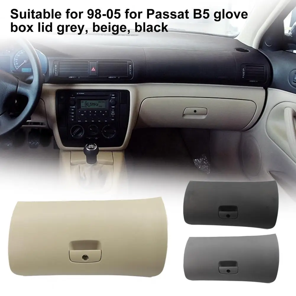 Reliable Glove Box Cover Fine Workmanship Protective Sturdy ABS Console Glove Box Lid Replacement 3B1857122 for Passat B5 98-05