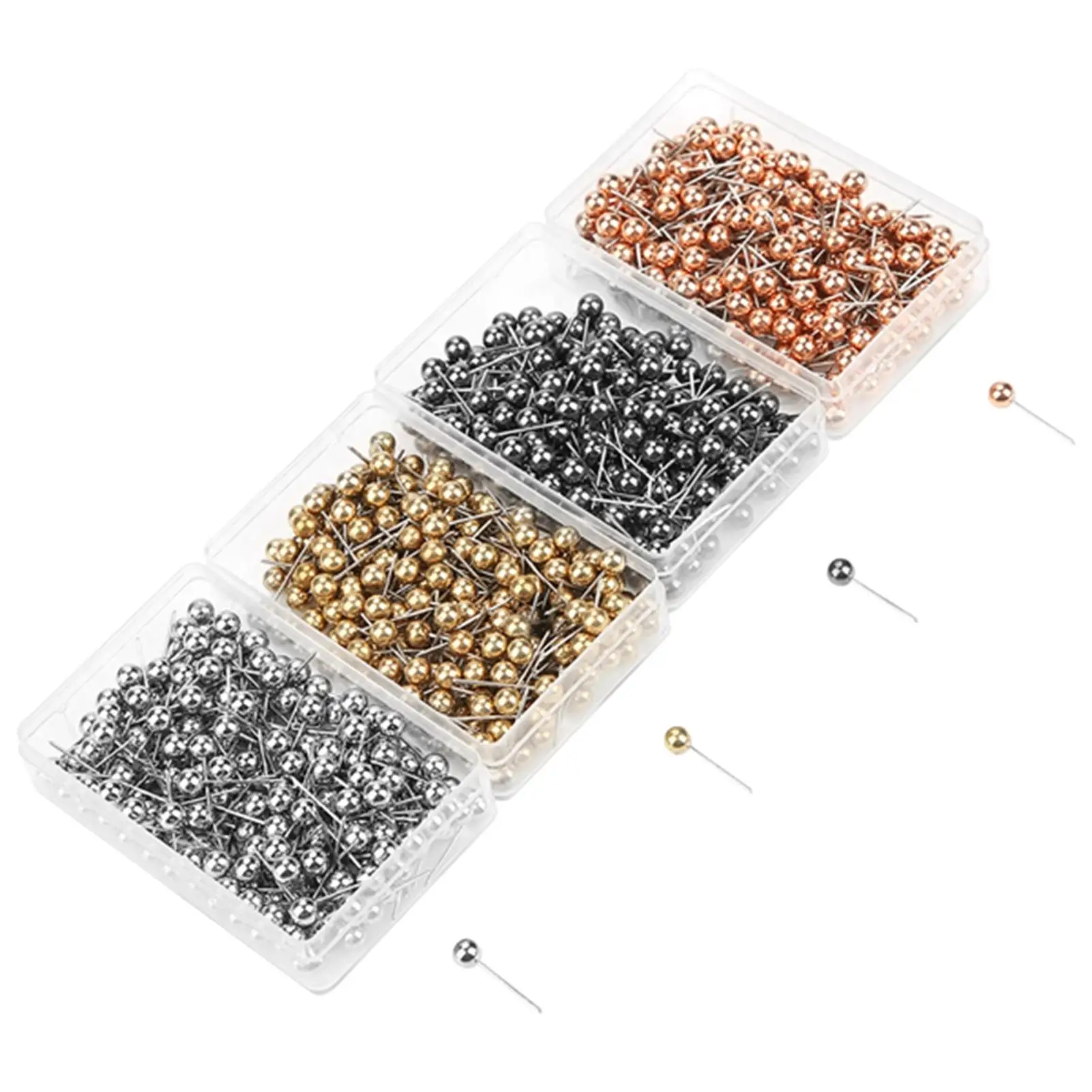 800PCS Multi  Pearl Head Pins for Sewing, Dressmaking & Crafting - Fixed Marking Tools