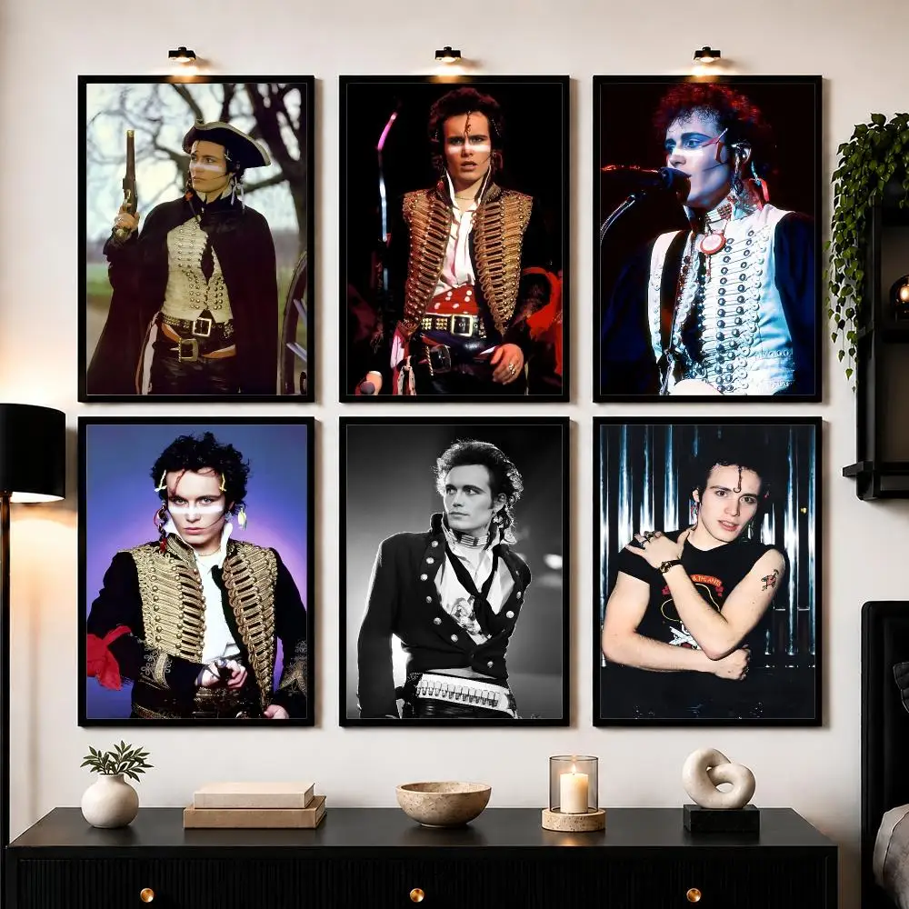 Musician A-Adam Ant Poster Modern Wall Art Sticker For Living Room Bedroom Bar Home Decor Mural Painting Decoration