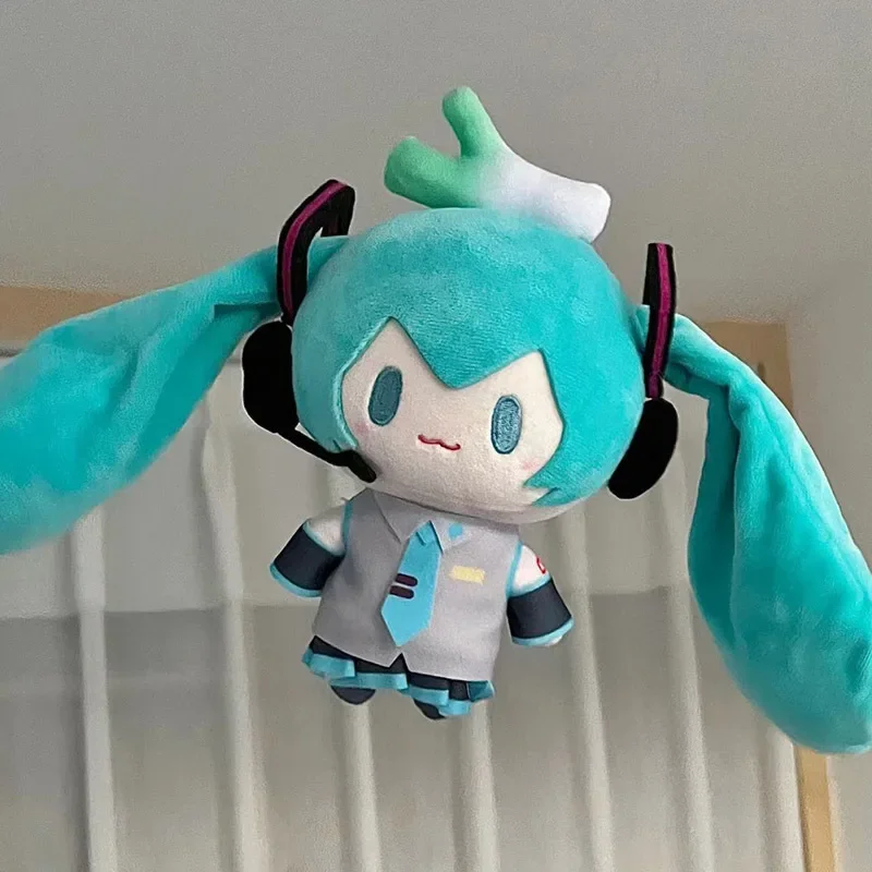 Boneca Periférica Anime de Pelúcia para Meninas, Coleção de Brinquedos Recheados, Modelo Ornamento Hatsune Miku, Figura Kawaii Q Version, Presente, 15cm