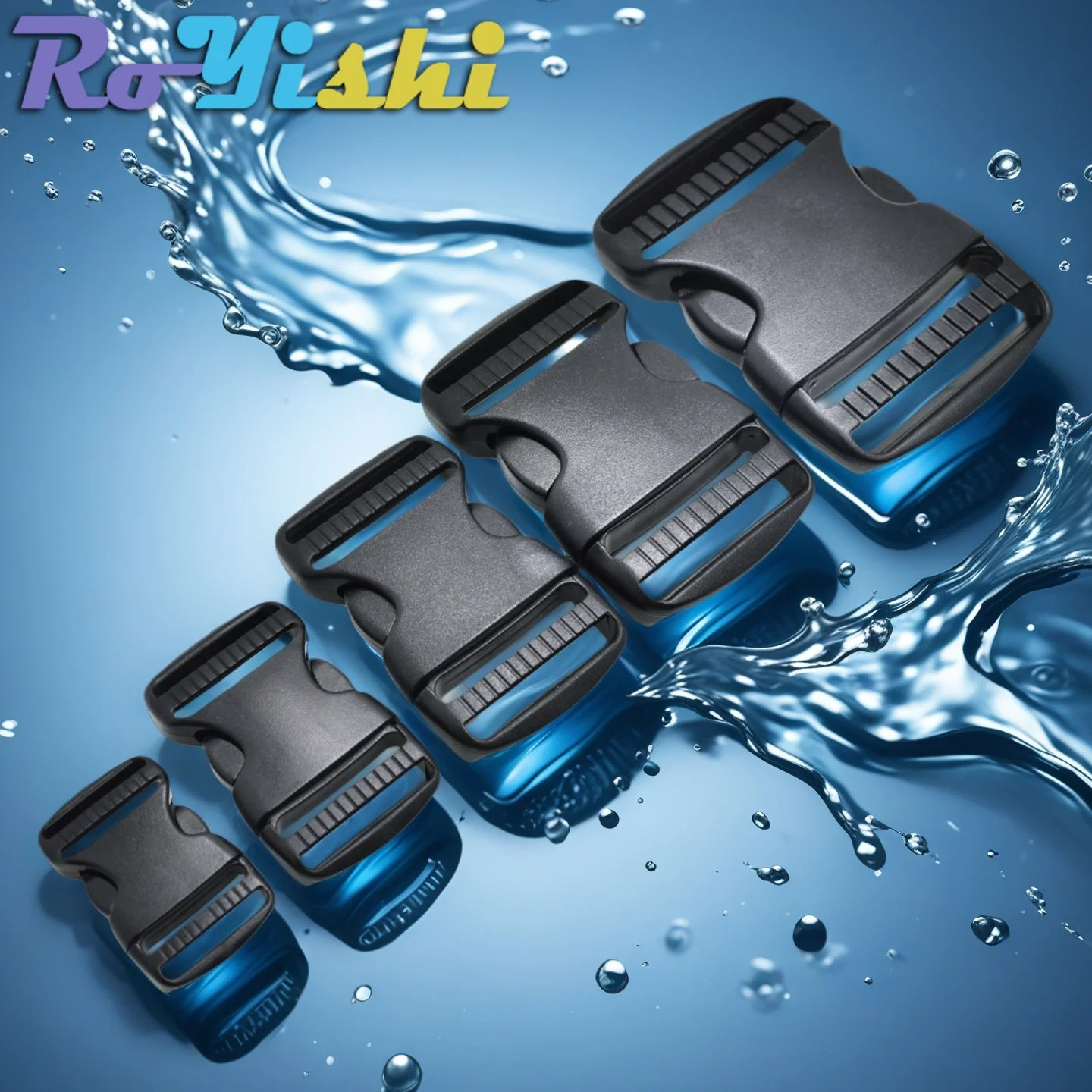 5-50Pcs 20~50mm Plastic Hardware Dual Adjustable Side Release Buckles Molle Tatical Backpack Belt Bag Parts Strap Webbing