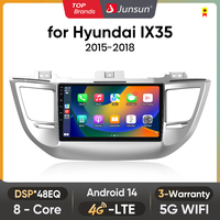 Junsun Android Wireless CarPlay Auto Car Radio For Hyundai IX35 Tucson 3 2015-2018 Car Intelligent Systems DSP SWC RDS GPS FM BT