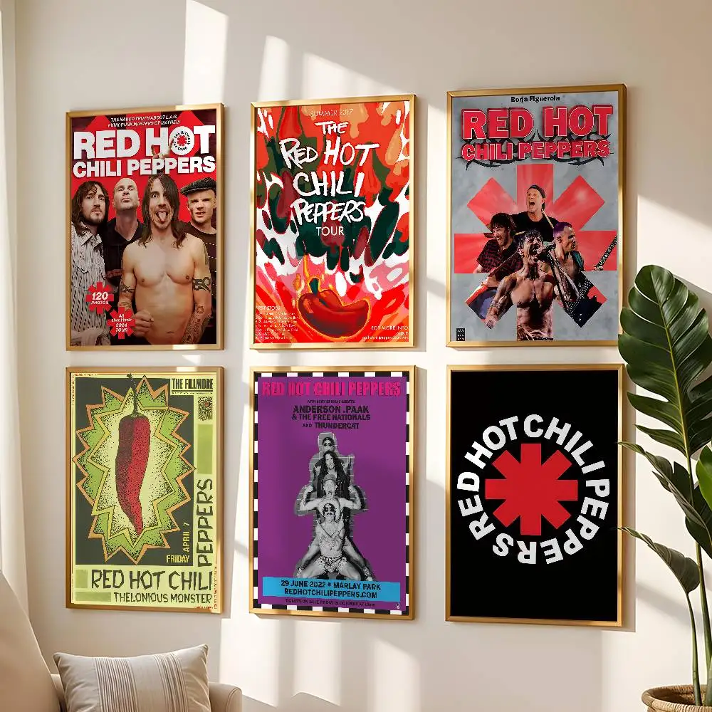 Band Red Hot Chili Peppers Poster High Quality Print Waterproof Wall Art Sticker For Bar Living Room Decor Gift