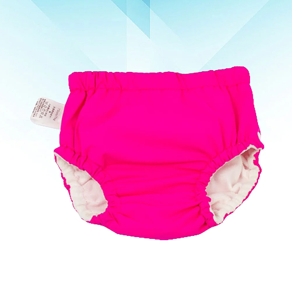 

Baby Swimwear Baby Swimming Pants Adjustable Washable Waterproof Diaper Pants for Baby Girl Boy (Rosy 100cm)