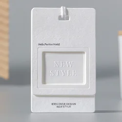 Customized hanging tag fabric printing embossed cotton card clothing personalization