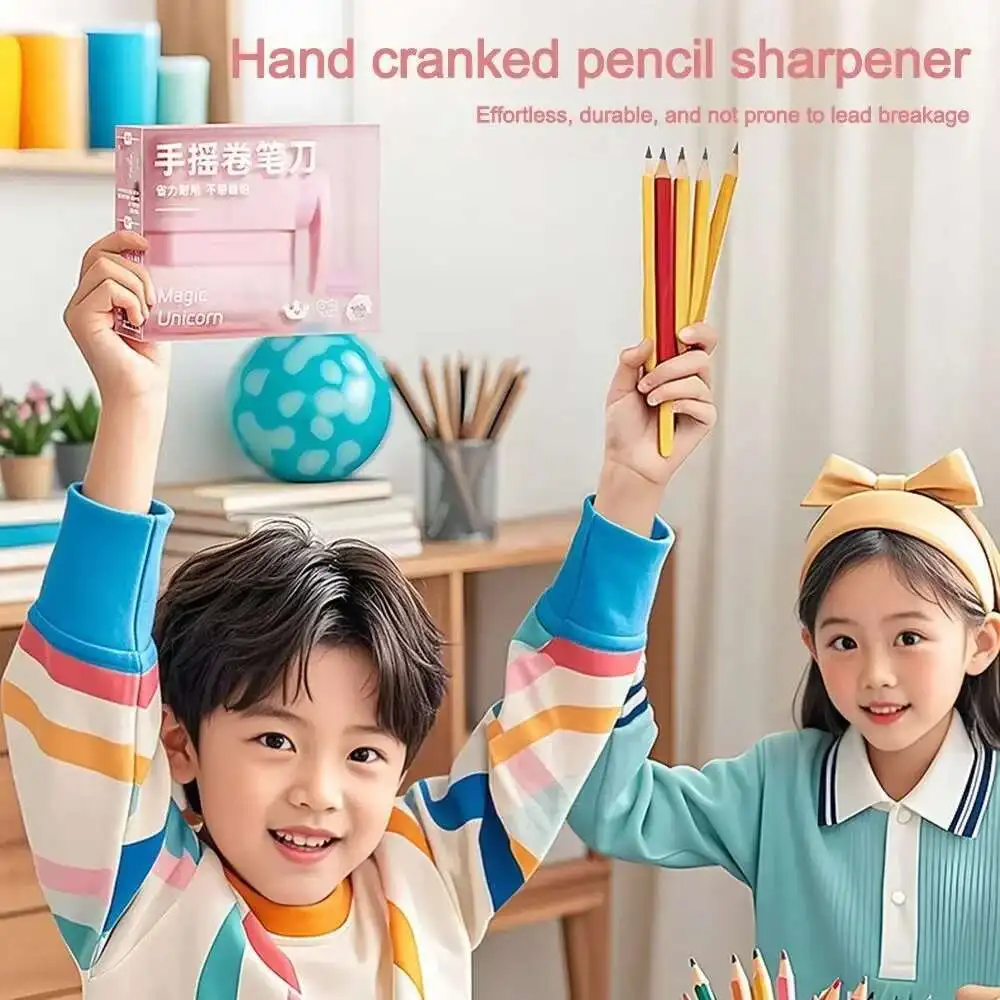 INS Style High Aesthetic Color Pencil Sharpener, Student Hand Cranked Pencil Sharpener, Drawing Stationery, Learning Supplies