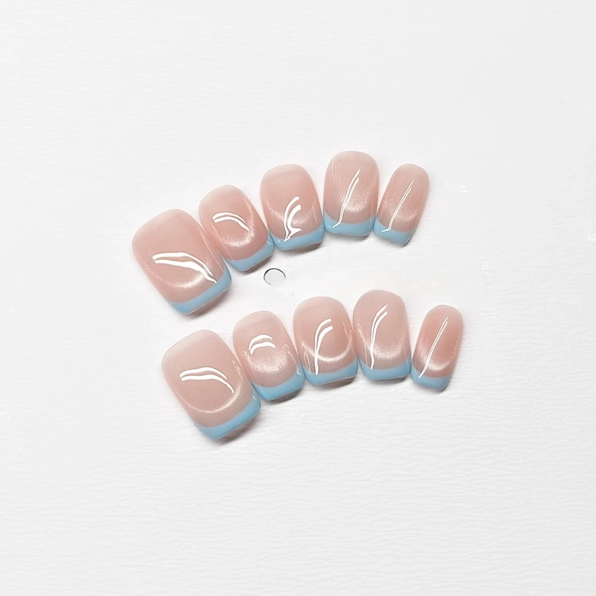 

Wearing Manicure, Spring and Summer French Style, Clear, Simple and Versatile, High-end Sense of Whitening Custom Products