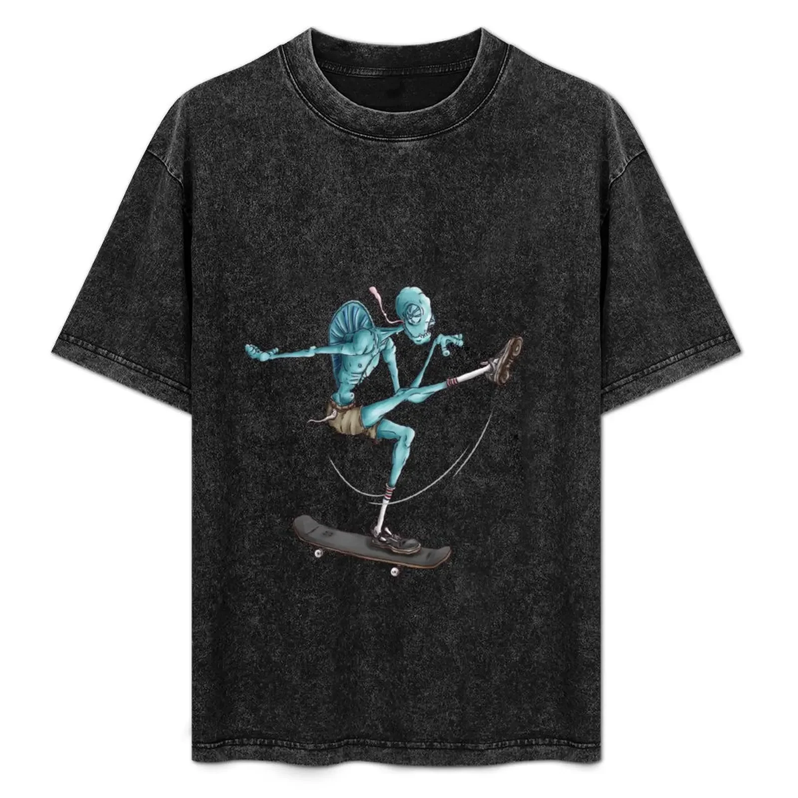 Skateboard Chameleon T-Shirt man clothes sublime cute clothes vintage anime shirt outfits for men