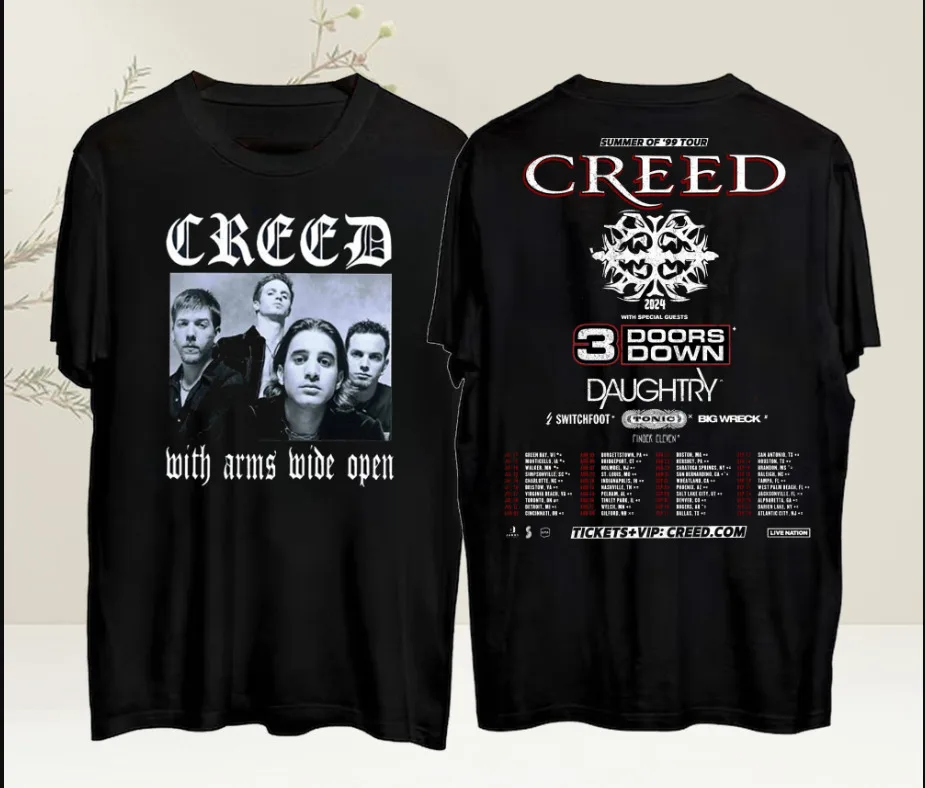 

Creed Band 2024 Tour Summer of '99 Tour T-Shirt