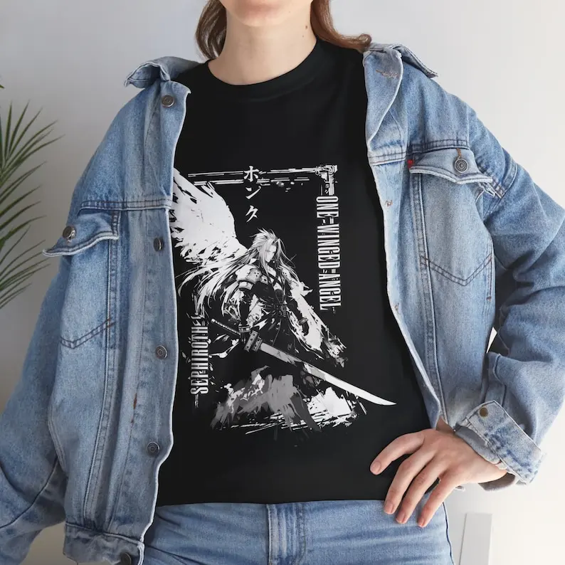 FINAL FANTASY 7 Sephiroth Anime T Shirt | Unisex Softstyle Tee | Gaming Streetwear Graphic T-Shirt