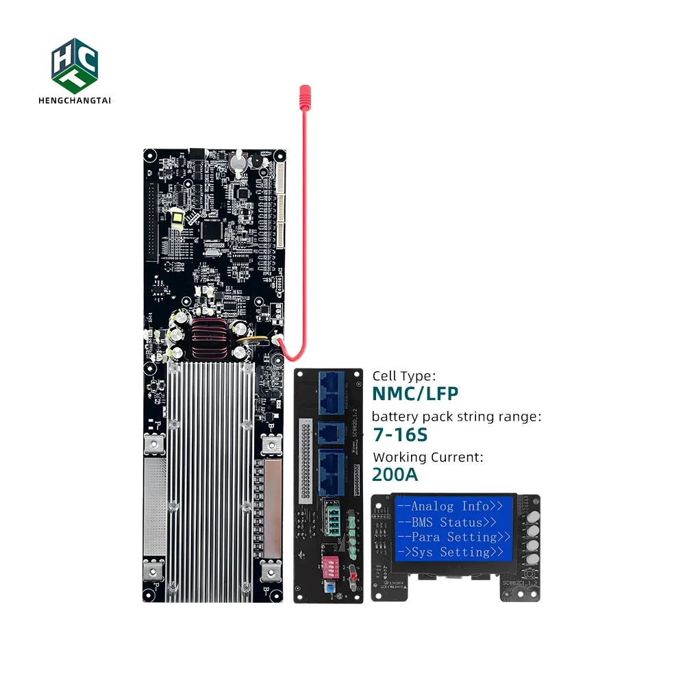 

HCT -b2a24s20p 12V 24V 36V 48V Smart BMS with 0.6A 1A 2A Active Balance Lithium liion battery board
