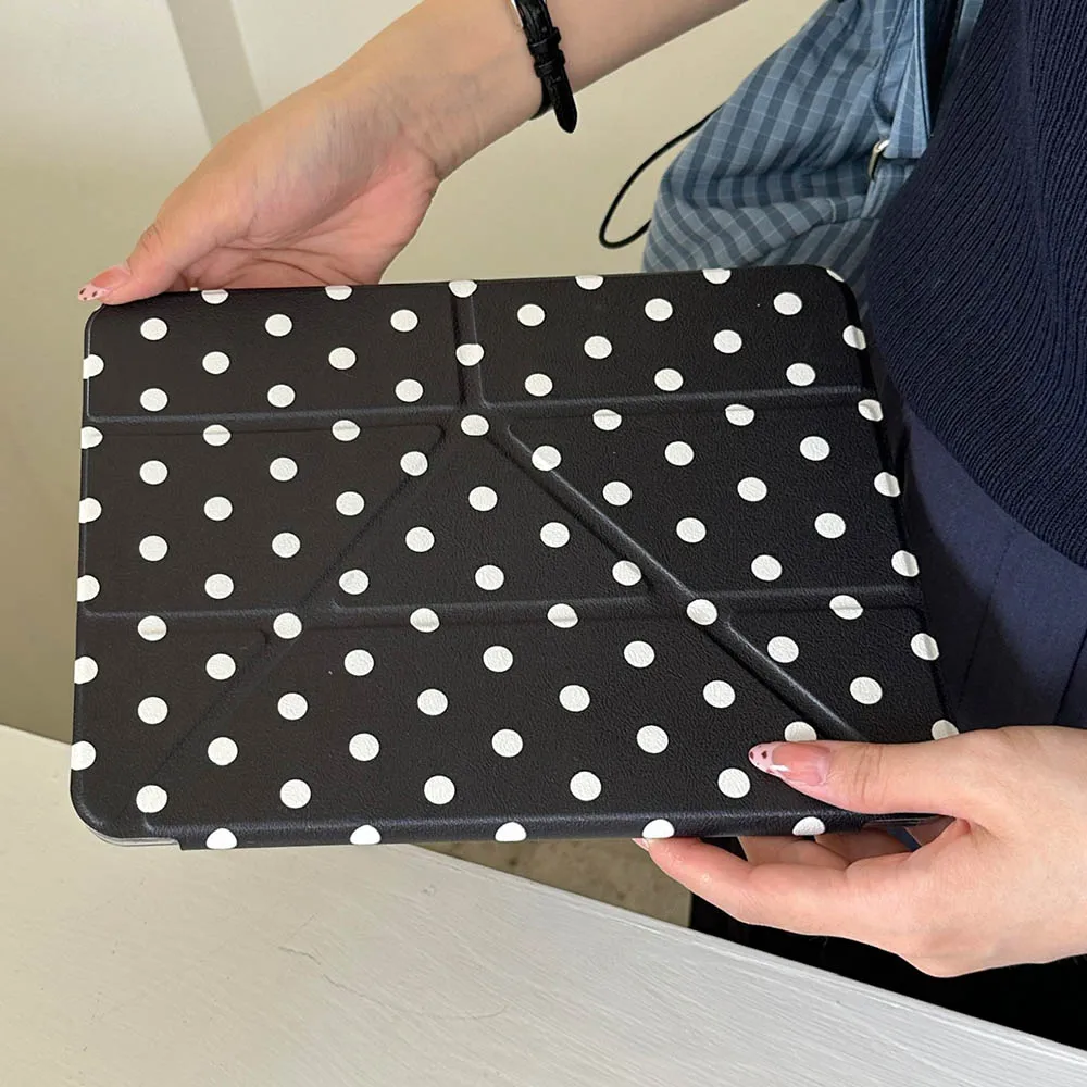 حافظة أجنحة الملاك منقط لجهاز iPad Air 11 حافظة iPad 10th 11th A16 9th غطاء iPad Pro11 4 5 10.9in 12.9 M2 M3 M4 حامل القلم الرصاص