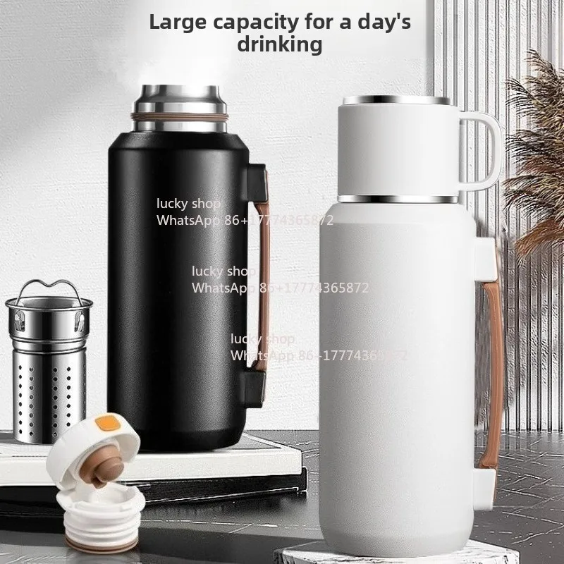 Thermos Cup Large Capacity Men's Water Cup 2026 New Tea Separation Cold Insulation Large Thermal Insulation Kettle Portable