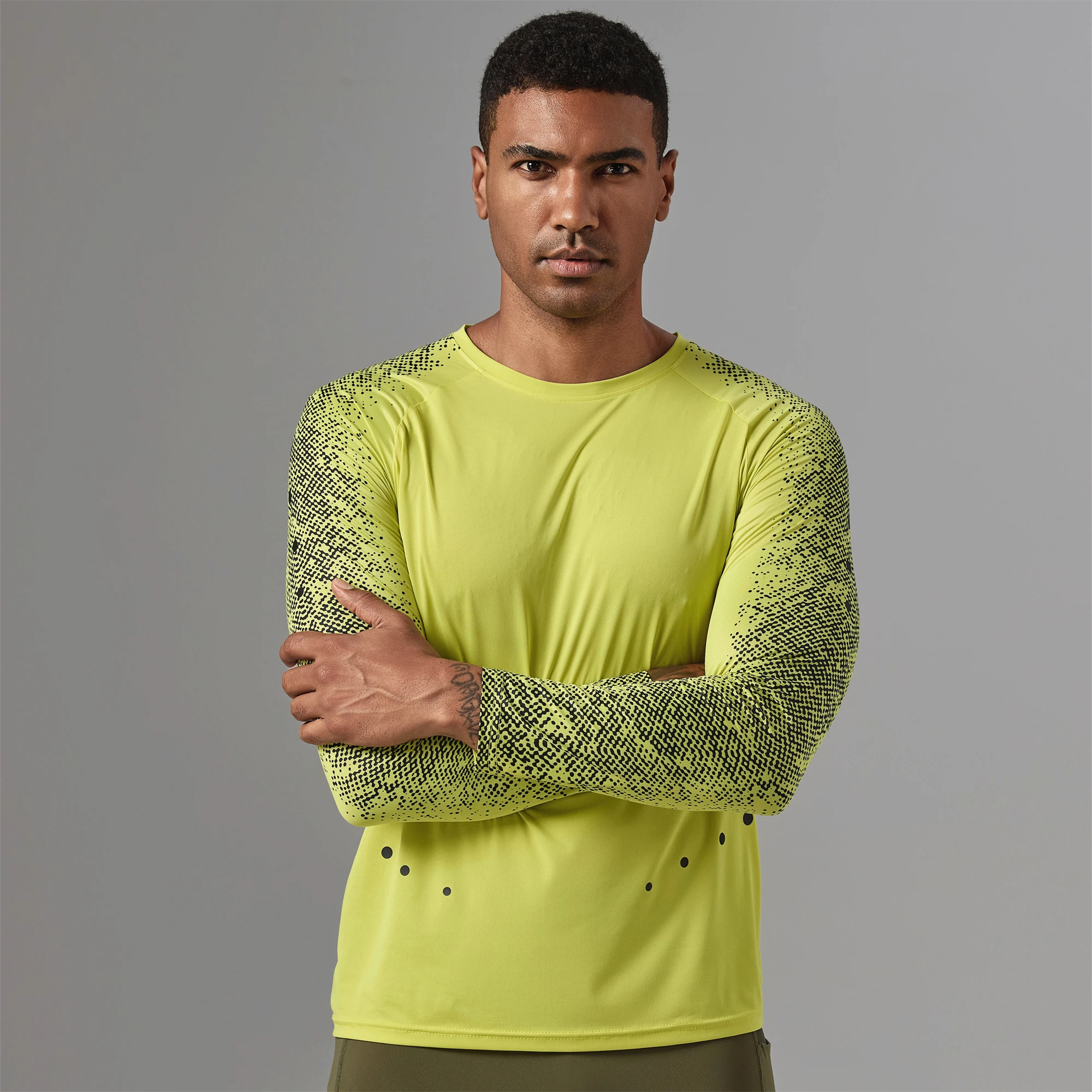Men's Long Sleeve Ultrathin Running Shirts Tops Outdoor Sport Training Fitness T Shirt Workout Hiking Cycling Clothing Quick Dry