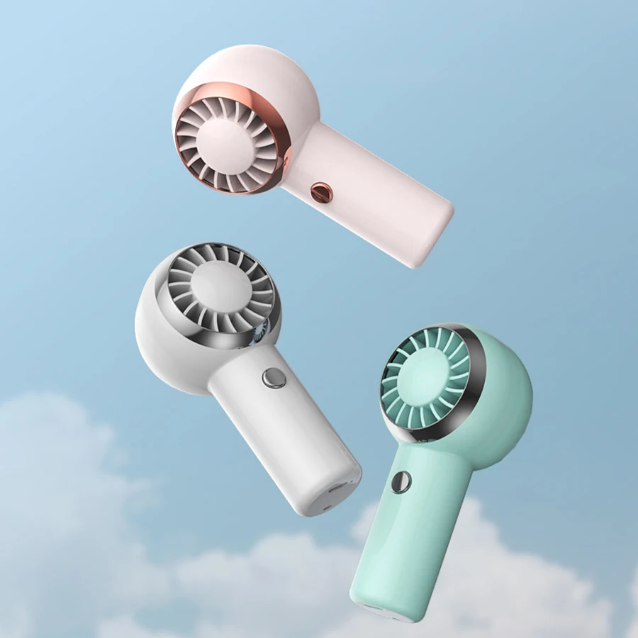 Новинка 2024, сверхлегкий, 60 г, мини-размер, ручной вентилятор, портативный вентилятор, воздушный охладитель, карманный вентилятор, перезаряжаемый для путешествий, покупок