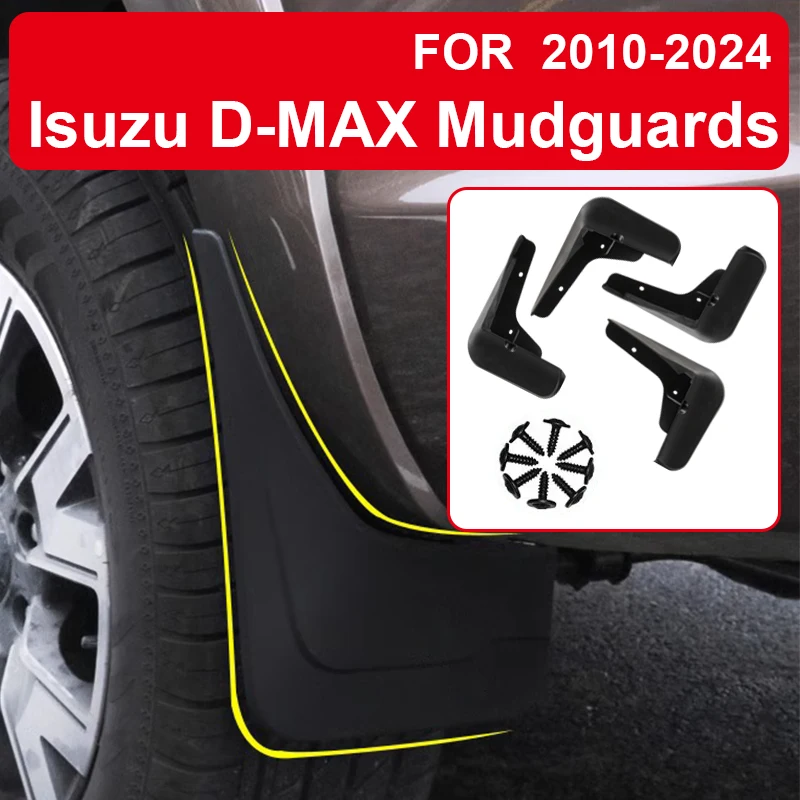 Soft Mud For Isuzu D-MAX  2010-2024 Accessories TPE Mudguards Original Design Fender Anti-Snow Anti-Sand Guard Protector