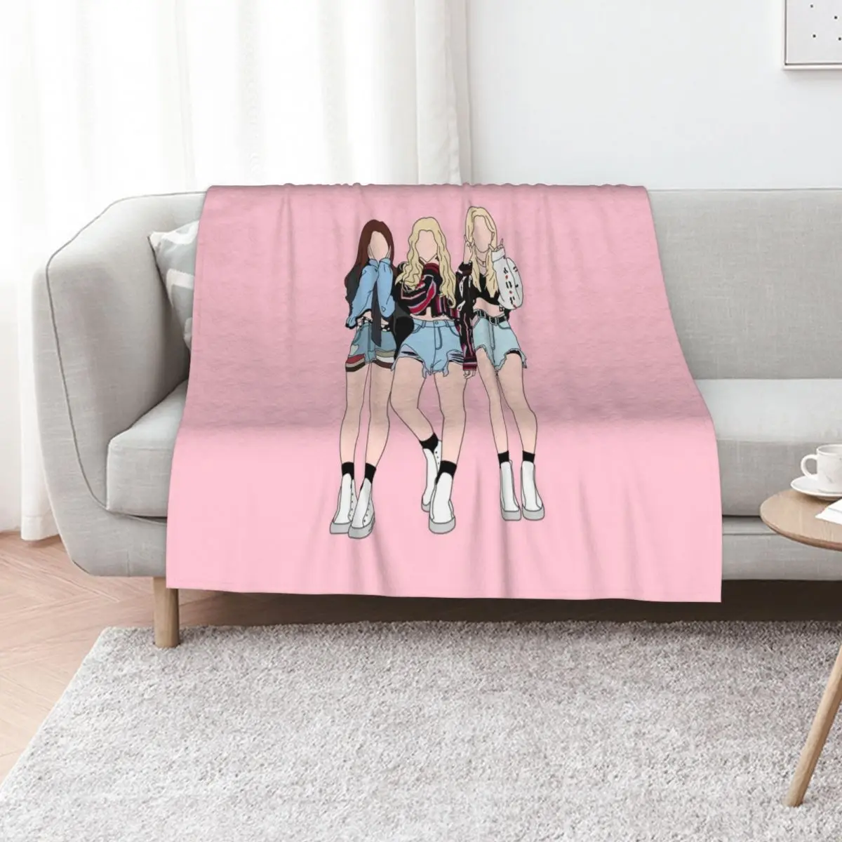 LOONA ODD EYE CIRCLE GIRL FRONT Throw Blanket Quilt Warm Hair Picnic Sofa Quilt Thermal Blankets