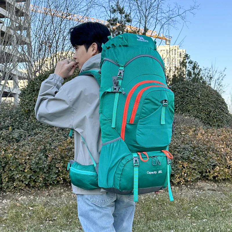 80L rucksack L-Capacity Hiking Camping Backpack Lightweight Multifunctional Outdoor Travel Shoulder Bag for Trekking knapsack