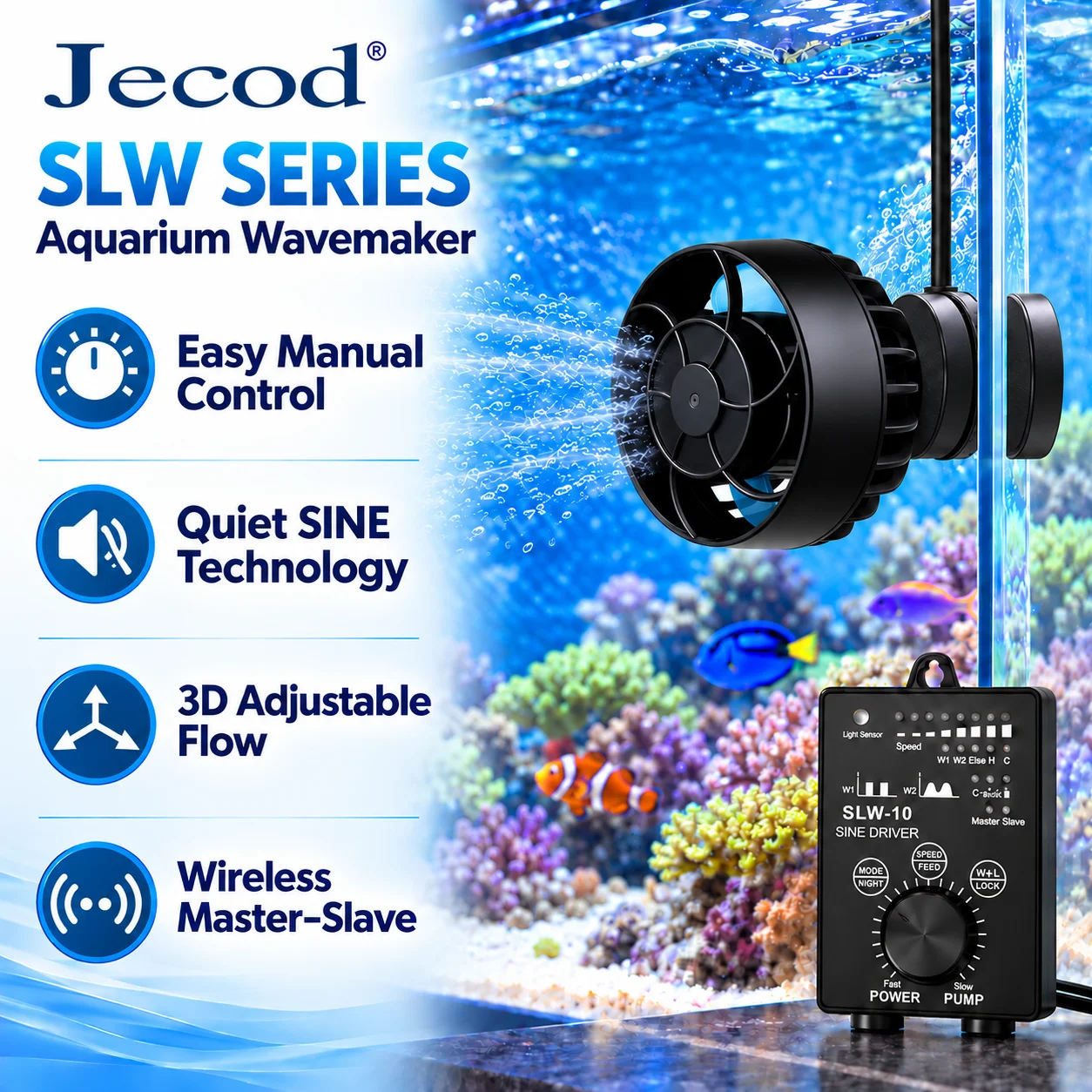 Saltwater Tank - Jebao Jecod SLW Series Manual Control