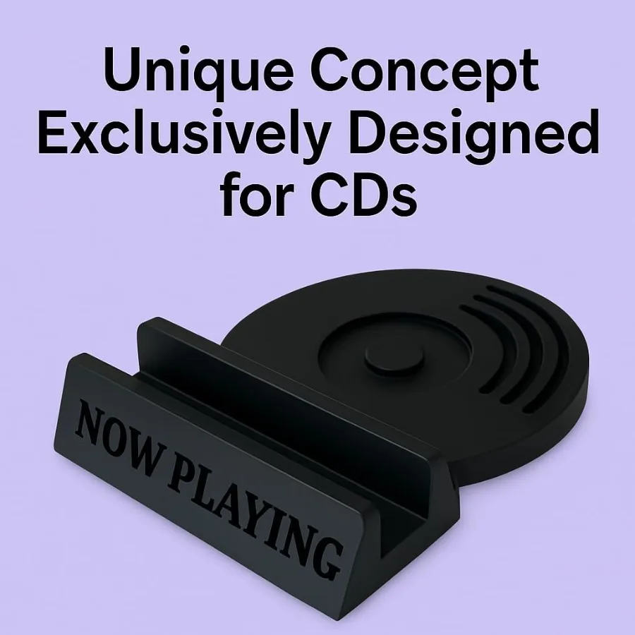 حامل عرض للأقراص المضغوطة الآن، حامل أكريليك بسيط لرف تخزين مدمج لقرص مضغوط واحد لحقيبة المجوهرات مثالي للجسم #4