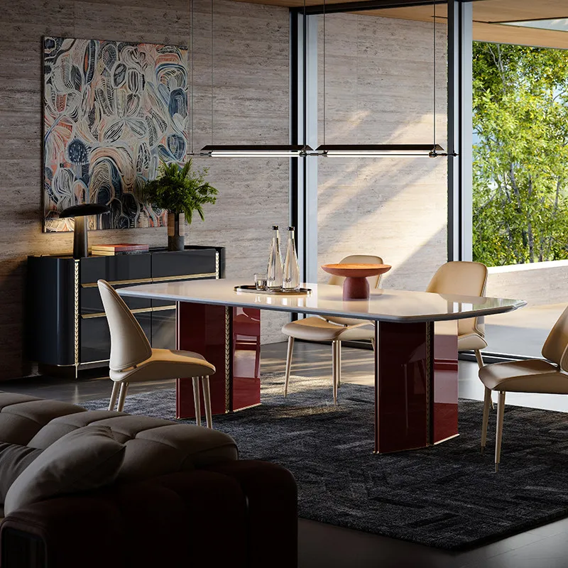 Salon Coffee Dining Table Conference Restaurant Luxury Modern Dining Table Nordic Bistro Mesas De Jantar Commercial Furniture