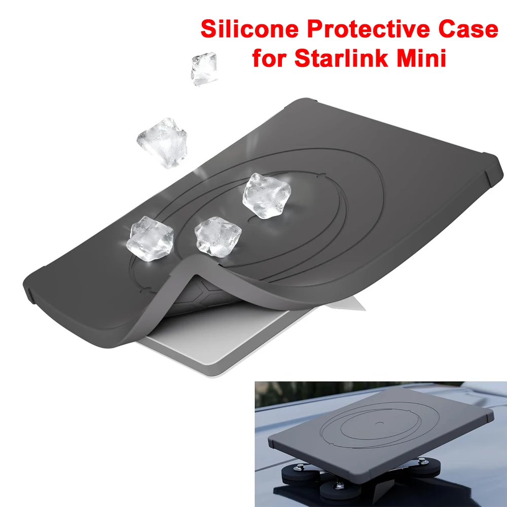 

Silicone Protective Case for Starlink Mini Soft Shockproof Outdoor Cover Against Hail Sandstorm for Starlink Mini Accessories