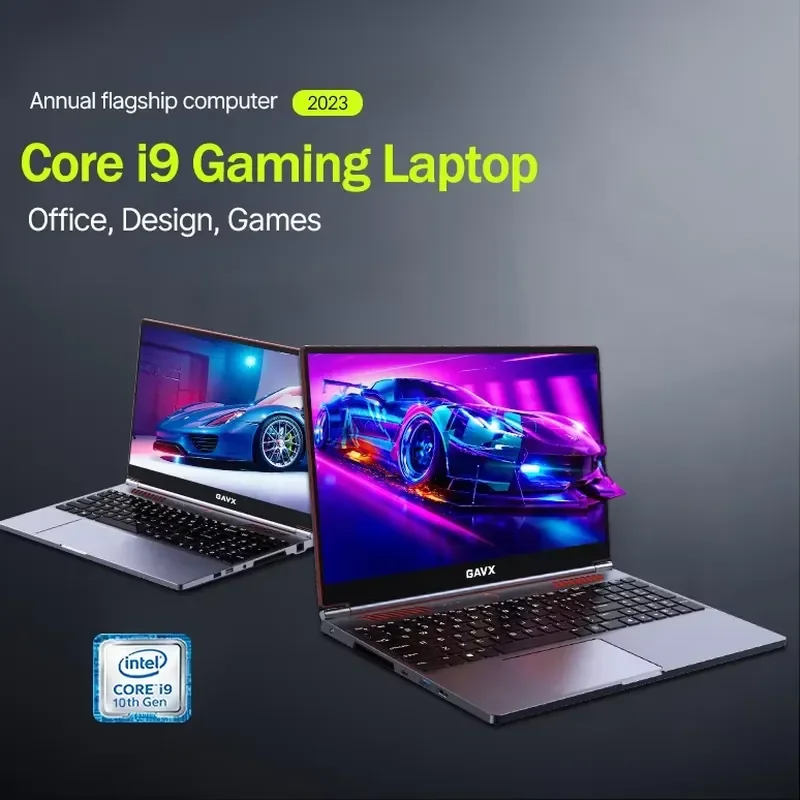 2026 Latest 16.1 Inch Gaming Laptop Core i9-9880H 9th Gen 64GB RAM 4GB GTX 1650 Dedicated Graphics Business Laptop for