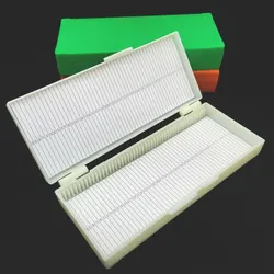 Plastic Microscope Slides Box 50pcs Pathological Slides Storage Holder Case Microscopio Glass Lens Toools