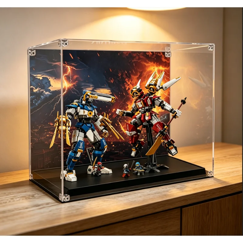 Suitable for Lego 71870 Ninja Twin Titan Display Case Acrylic Building Block Model 71870 Dustproof Storage Box